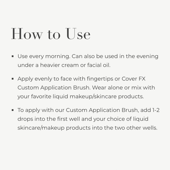 NWT ♡ Cover FX ♡ Custom Blending Moisturizer - Picture 3 of 11